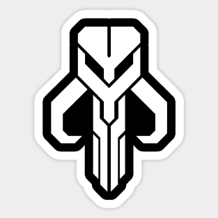 Mythosaur Geometric Emblem - White Sticker